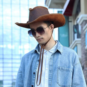 Äkta Läder Cowboyhatt
