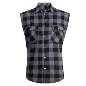 Ärmlös skjorta herr Grå / S
