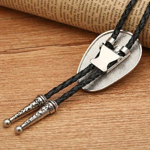 Bolo tie i droppform med naturlig turkos