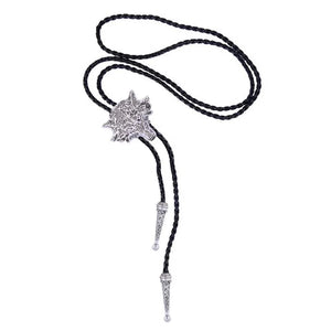 Bolo tie med 3D-varghuvud i metall