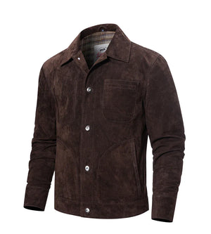 Brun suede jacka