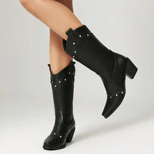 Cowgirl Boots med Nitdetaljer