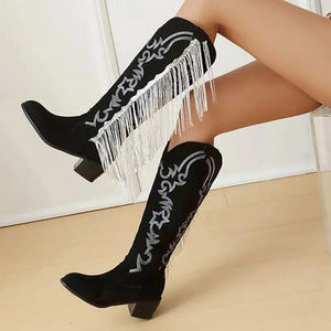 Cowboy boots med fransar