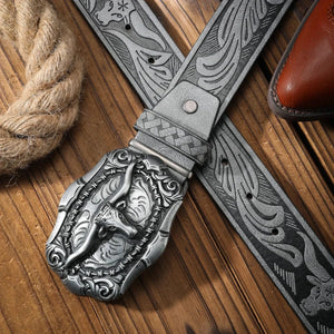 Cowboybälte med Longhorn-emblem