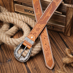 Cowboybälte med Silverspänne