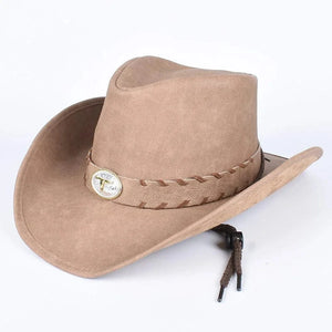 Cowboyhatt Herr Läder Modell4 / Ungefär 56-59cm