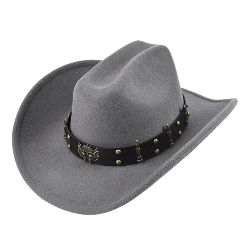 Cowboyhatt med prydnadsband Grå / Kan justeras