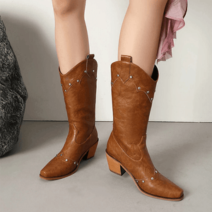 Cowgirl Boots med Nitdetaljer