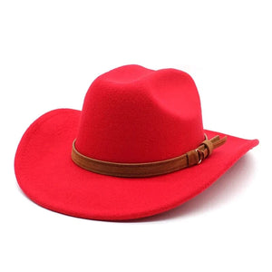 Filt cowboyhatt Röd / 56-58cm
