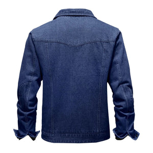Fodrad denim jacka herr
