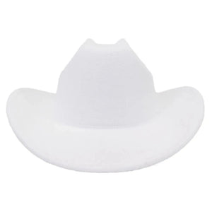 Klassisk cowboyhatt filt Vit / 56-58cm