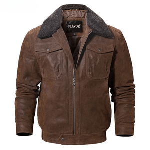 Läder jacka