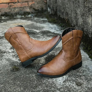 Låga cowboy boots herr