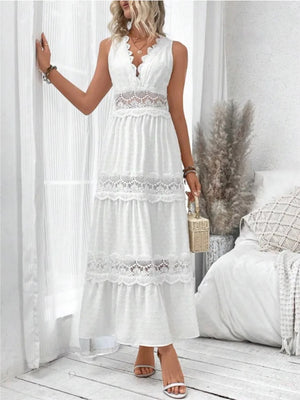 Vit klänning dam spets