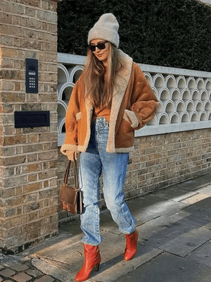 Mockajacka med teddyfoder