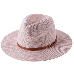 Panama cowboyhatt i strå Rosa 2 / 59cm