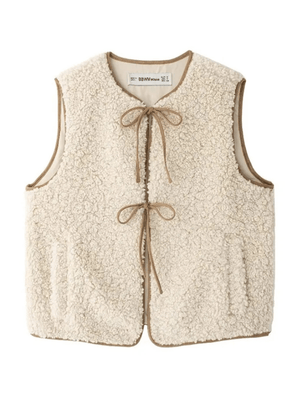 Teddy väst dam Beige / XS