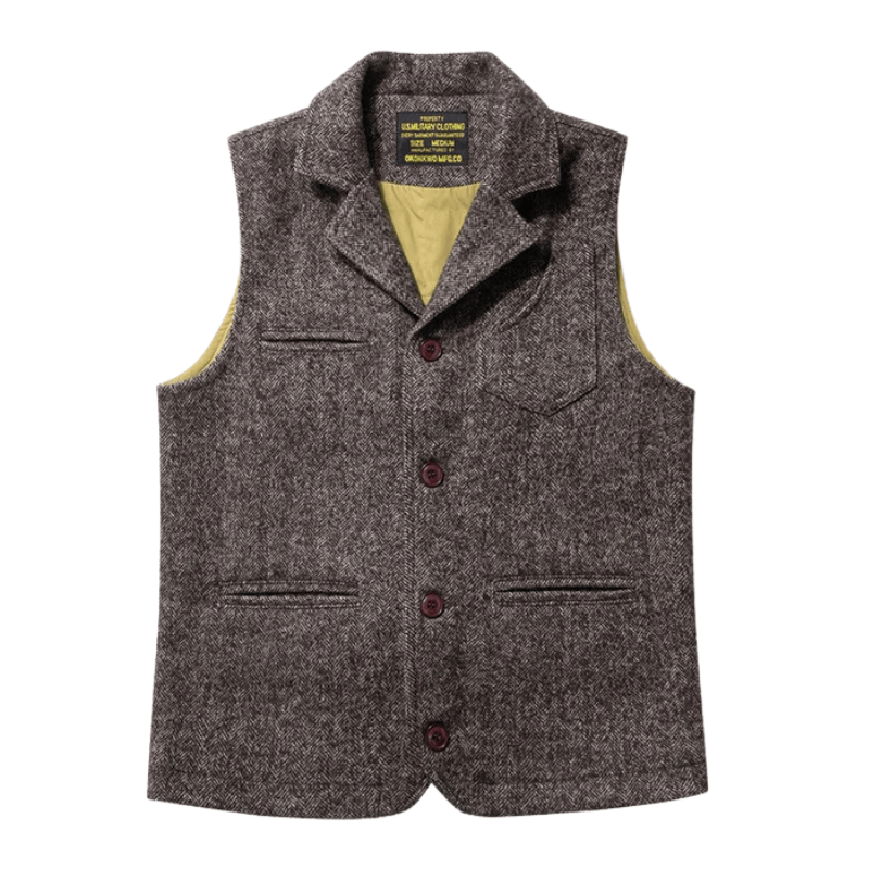Tweed väst herr Brun / S