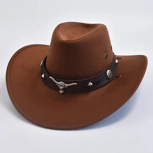 Ullfilt cowboyhatt Brun / 56-58cm
