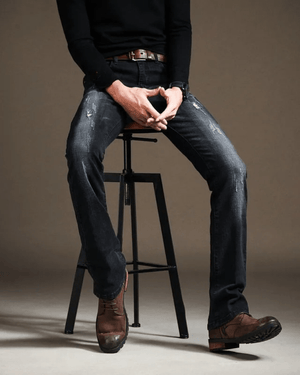 Utsvängda jeans för herr