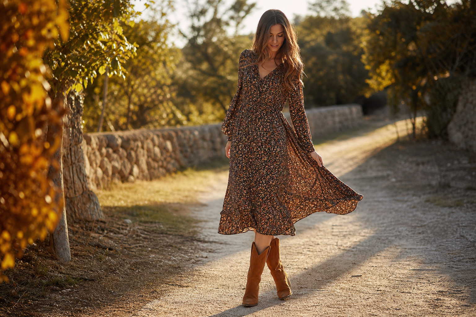 Cowboy boots marron et beige : les neutres intemporels du western