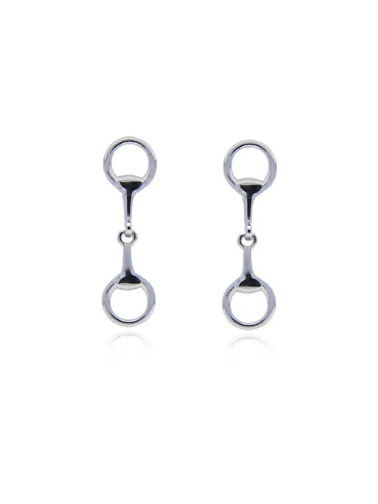 2025 Delicate 925 Sterling Silver Equestrian Stirrup Shape Stud Earring Bling 5A Cubic Zirconia CZ Horse Horseshoe Jewelry Silver