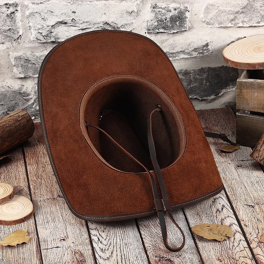 Äkta Läder Cowboyhatt