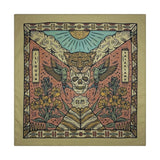 Artistisk Bandana med Leopard och Dödskalle Motiv Beige