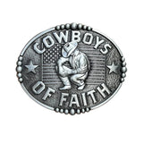 Bältespänne cowboy tro kristen usa Antik silver
