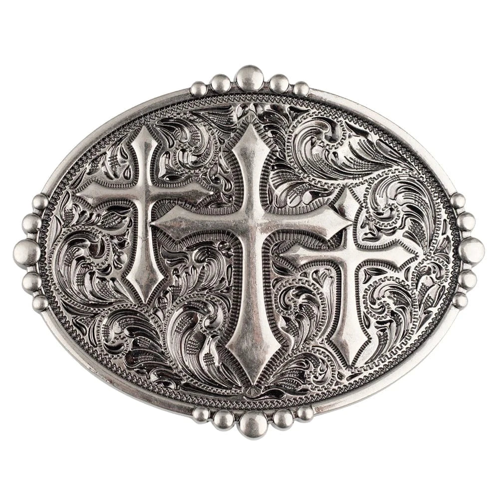 Bältespänne med kors och ornament i westernstil B sliver