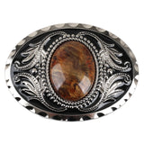 Bältesspänne Oval Sten Brun