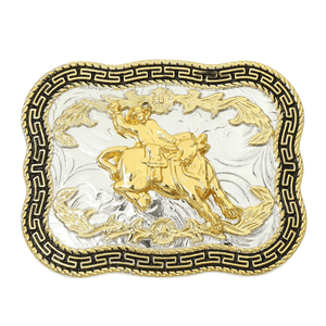 Bältesspänne western i silver- och guldfärg Modell 6