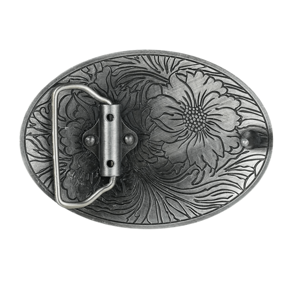 Blommig Bältesspänne  Oval