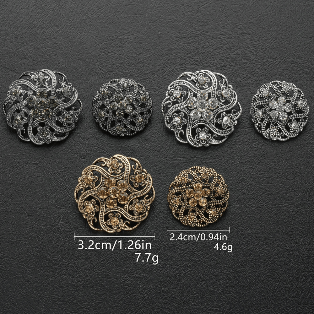 Blommig Concho med kristallaccent