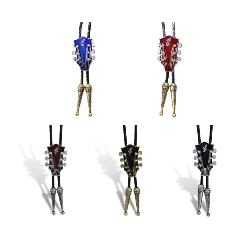 Bolo tie med gitarrhänge i emalj