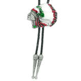 Bolo tie med indianskt motiv i antiksilver Flerfärg