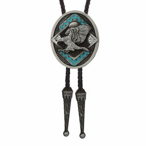 Bolo tie med örn och turkosdetaljer Silver och turkosblå