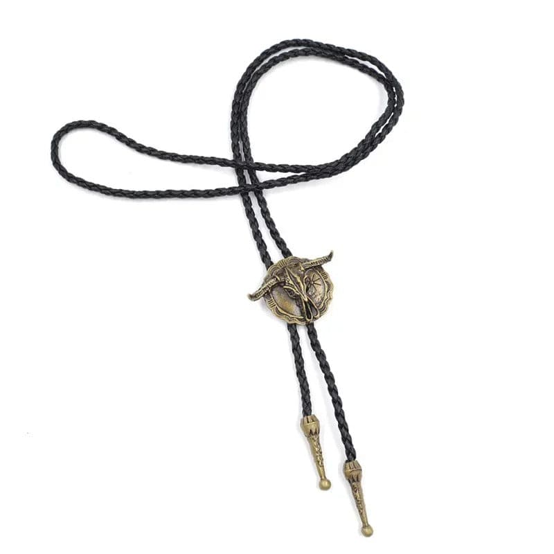 Bolo tie med tjurskalle i vintagestil