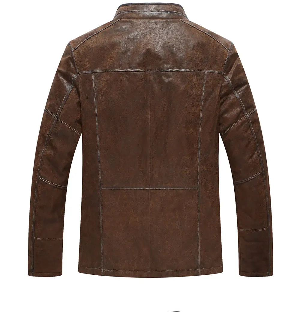 Brun vintage läder jacka herr