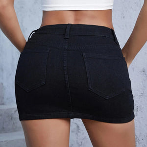 Cargo-minikjol i denim