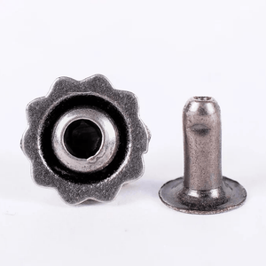 Concho Antiksilver i Pumpaform för Läderhantverk 9mm