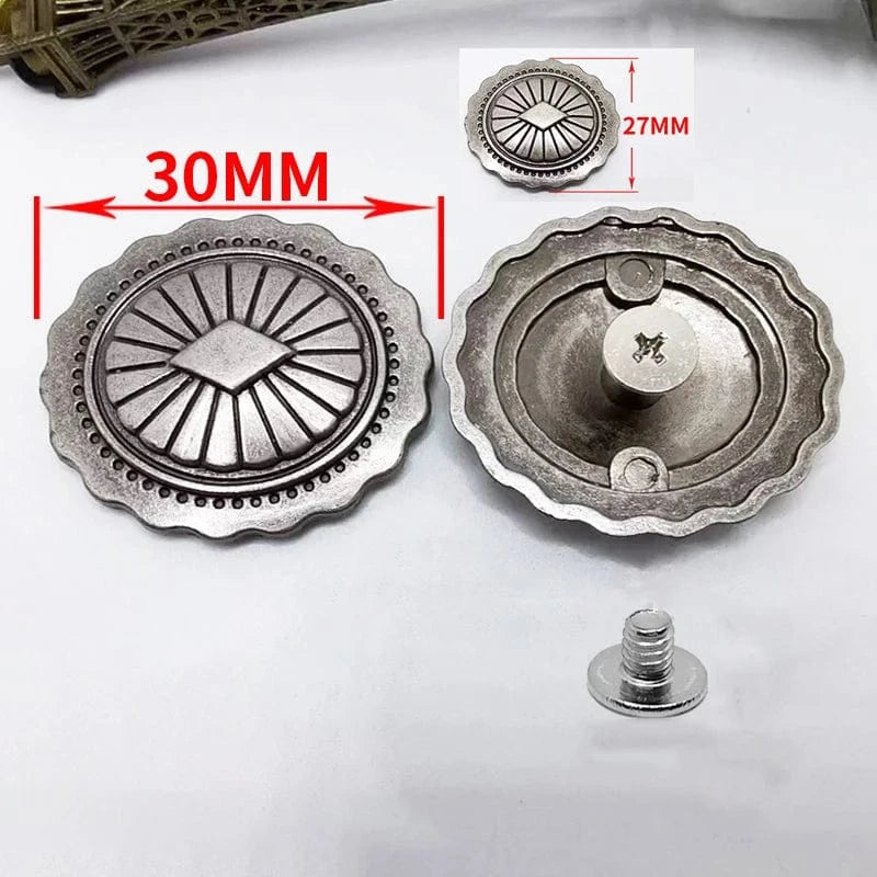 Concho i Antikmetall med Diamantmönster