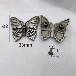 Concho i antiksilver fjärilsformad Antiksilver