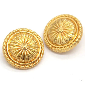 Concho i Retroblommig Design Guld / 15mm 6st