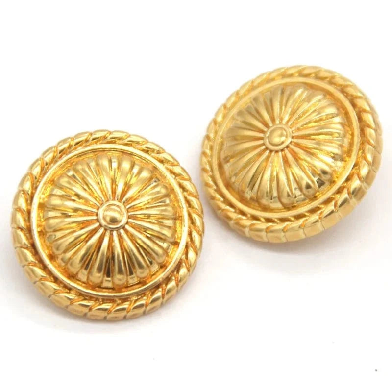 Concho i Retroblommig Design Guld / 15mm 6st