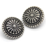 Concho i Retroblommig Design Silver / 15mm 6st