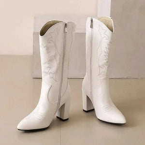 Country Boots med Fransar och Broderi