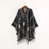 Cowboy poncho Blå / One Size