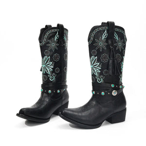 Cowboy skor svarta boots Svart / 35