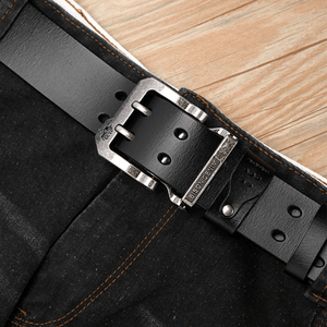 Cowboybälte i Äkta Läder med Retro Spänne